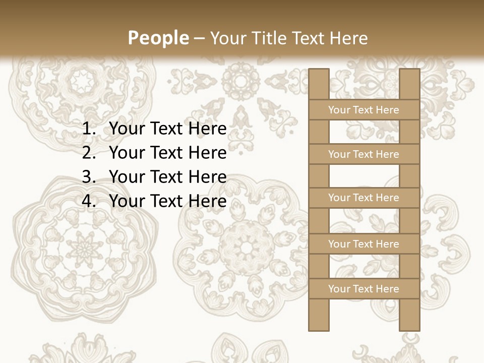 A Set Of Nine Ornamental Designs On A White Background PowerPoint Template