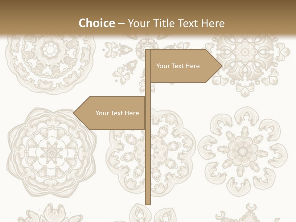 A Set Of Nine Ornamental Designs On A White Background PowerPoint Template