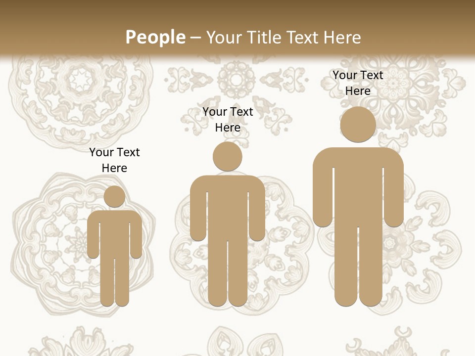 A Set Of Nine Ornamental Designs On A White Background PowerPoint Template