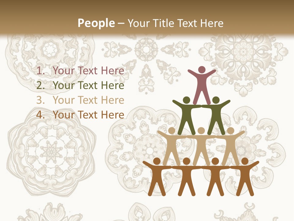 A Set Of Nine Ornamental Designs On A White Background PowerPoint Template