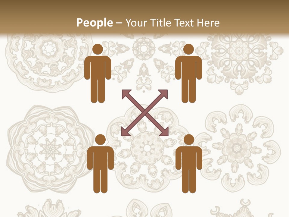 A Set Of Nine Ornamental Designs On A White Background PowerPoint Template