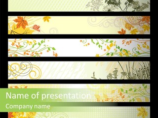 Graphic Decoration Autumn PowerPoint Template