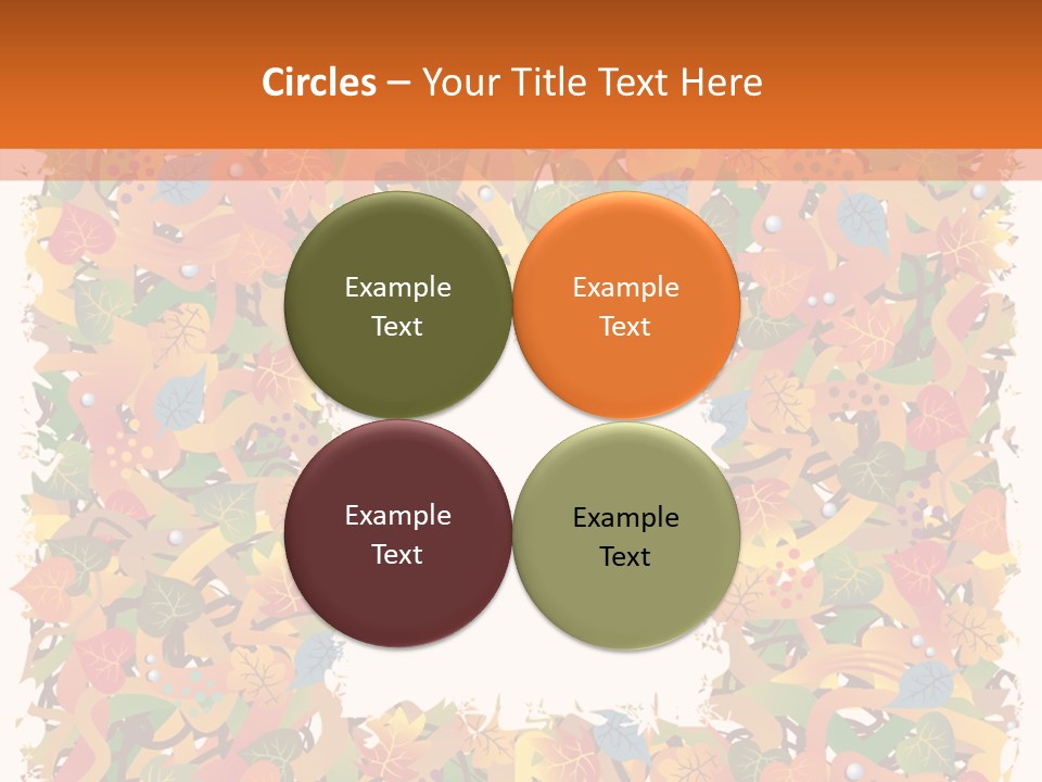 Grunge Drop Foliage PowerPoint Template