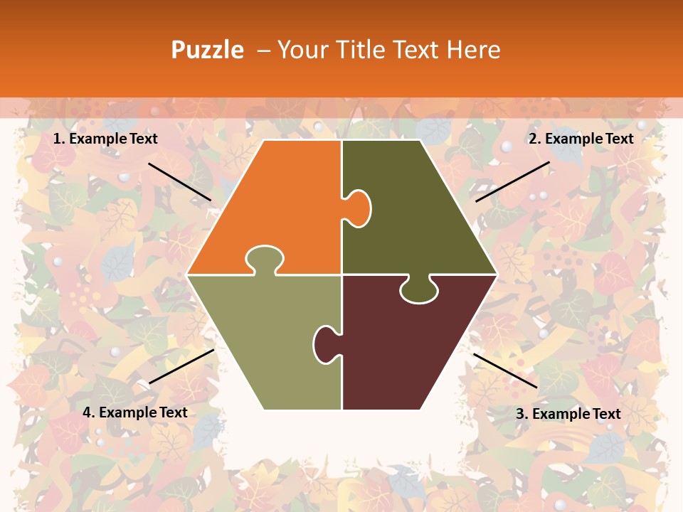 Grunge Drop Foliage PowerPoint Template