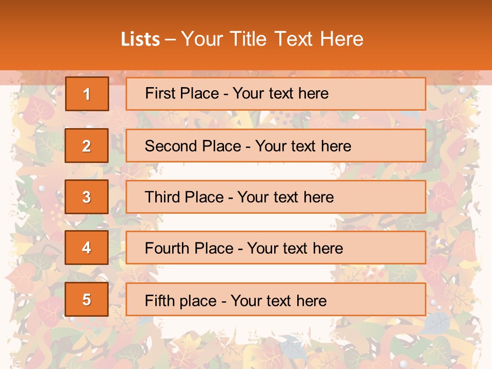 Grunge Drop Foliage PowerPoint Template