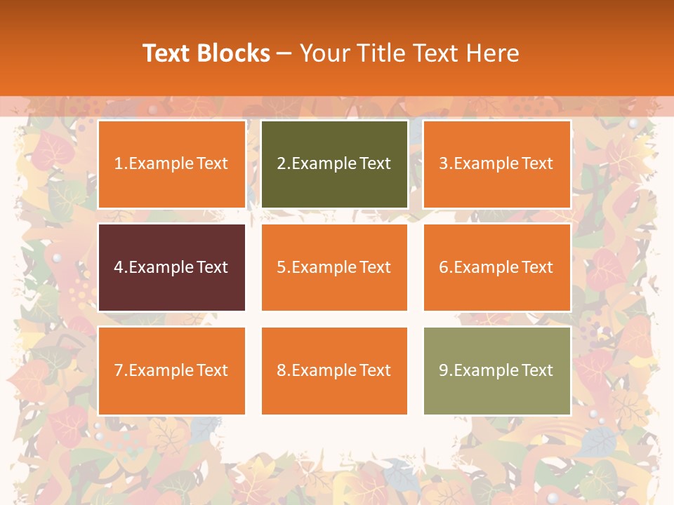 Grunge Drop Foliage PowerPoint Template