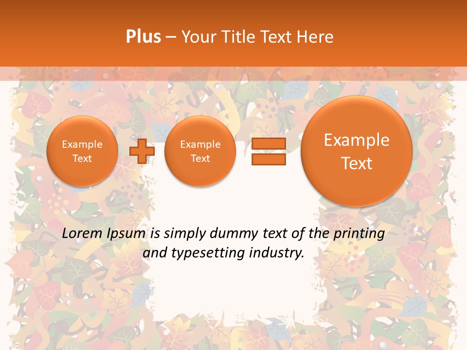 Grunge Drop Foliage PowerPoint Template