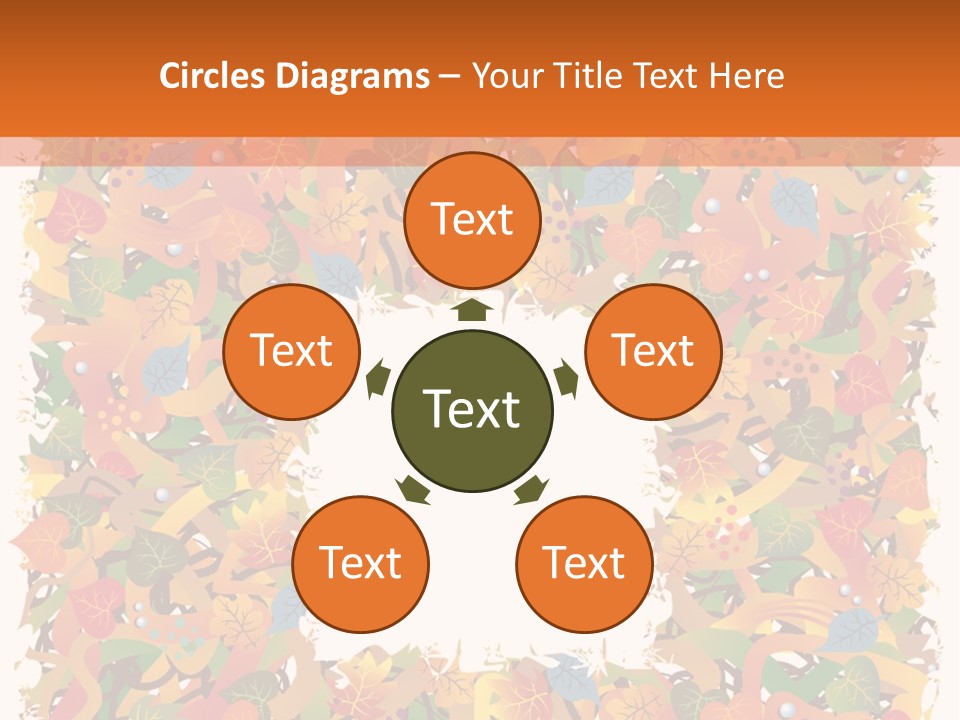 Grunge Drop Foliage PowerPoint Template