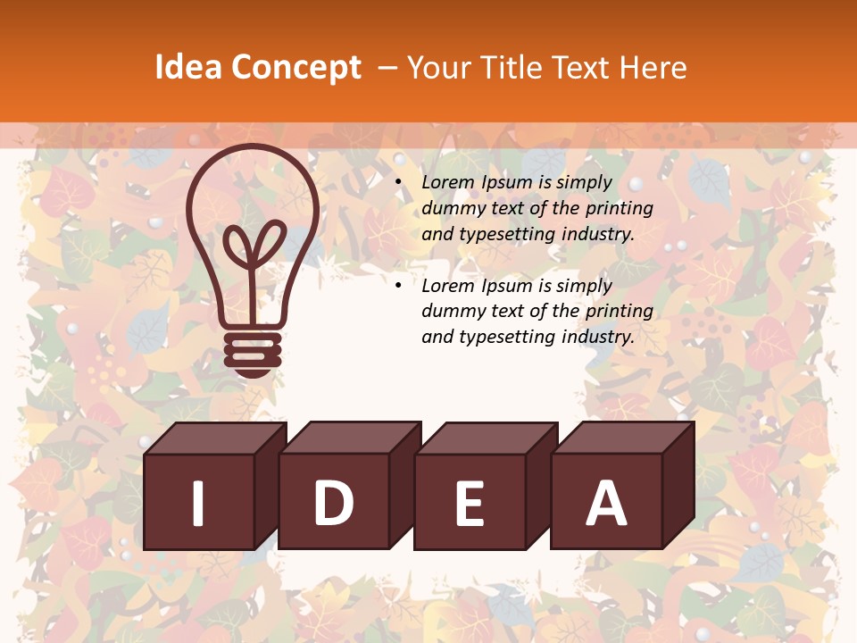 Grunge Drop Foliage PowerPoint Template