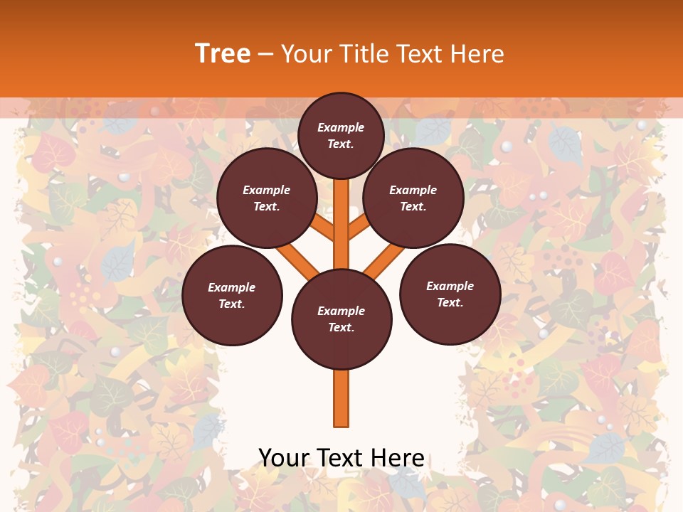 Grunge Drop Foliage PowerPoint Template