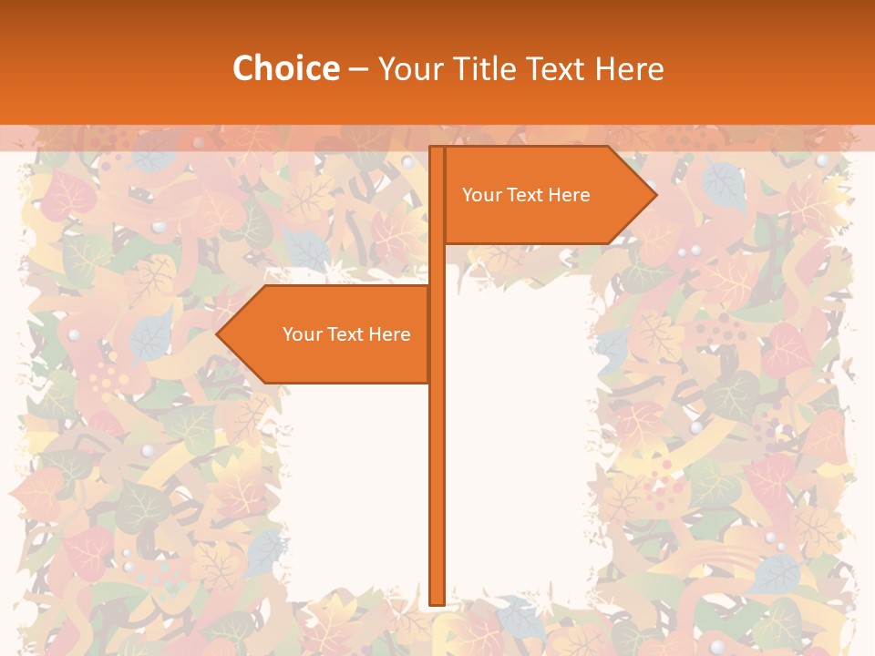 Grunge Drop Foliage PowerPoint Template