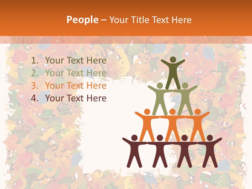 Grunge Drop Foliage PowerPoint Template