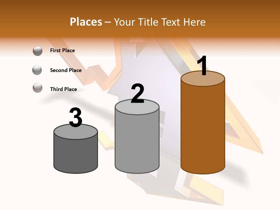 A House With A Gold Arrow Coming Out Of It PowerPoint Template