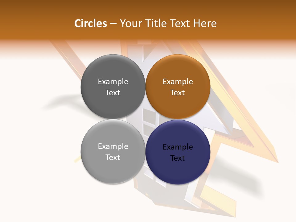 A House With A Gold Arrow Coming Out Of It PowerPoint Template