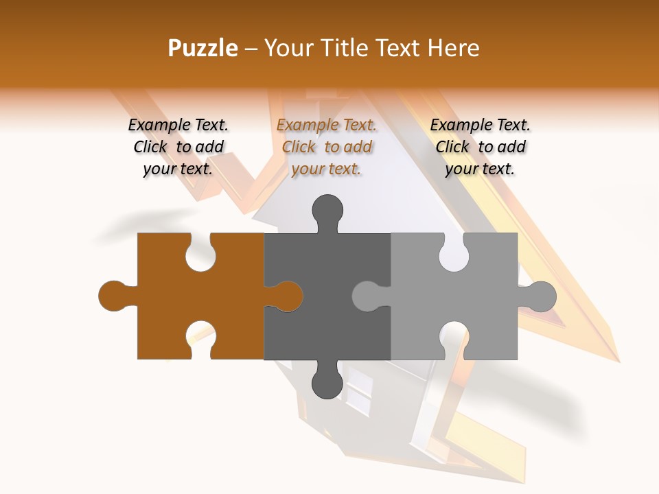 A House With A Gold Arrow Coming Out Of It PowerPoint Template