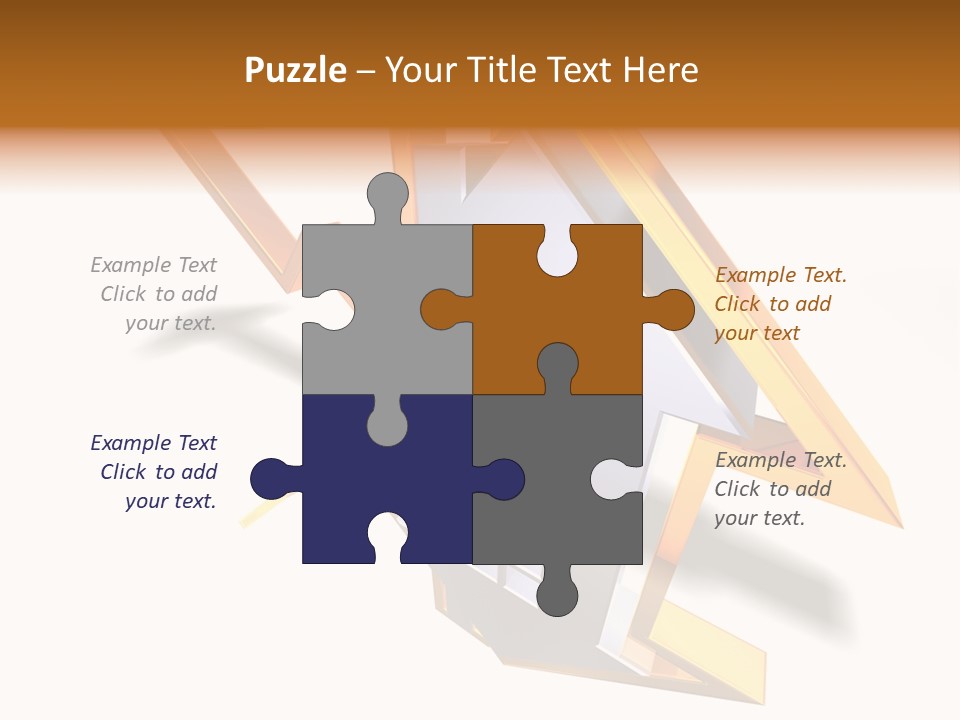 A House With A Gold Arrow Coming Out Of It PowerPoint Template