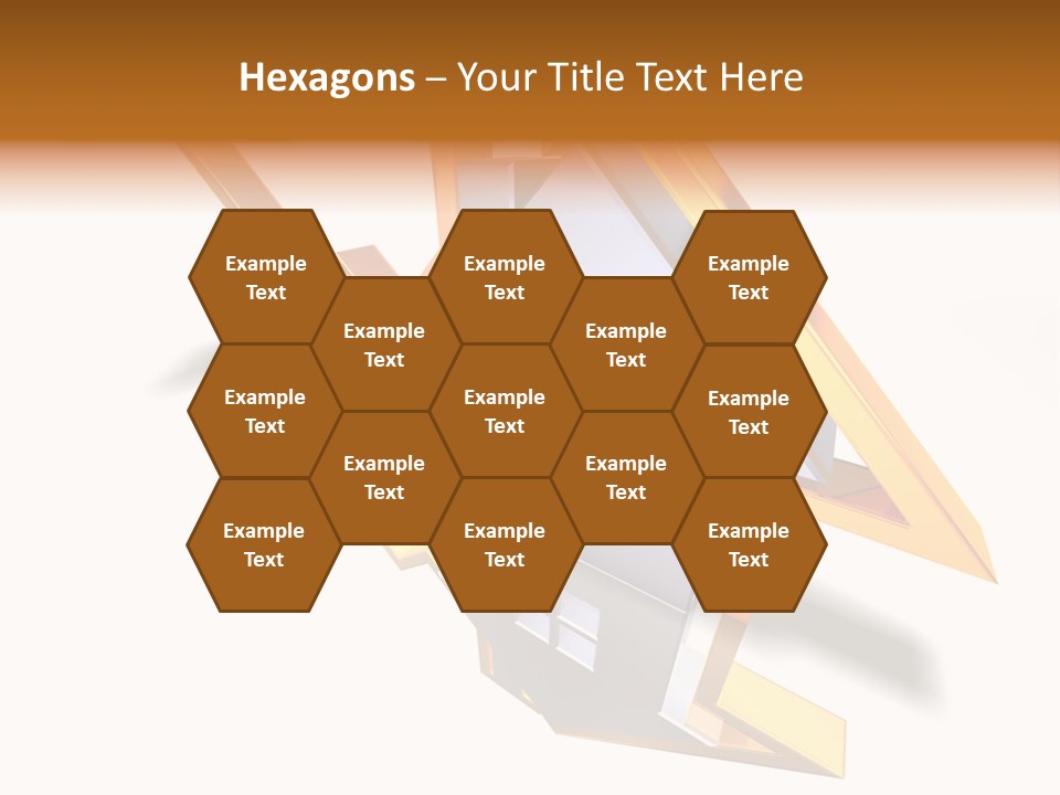 A House With A Gold Arrow Coming Out Of It PowerPoint Template