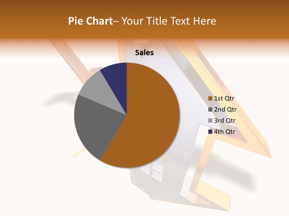 A House With A Gold Arrow Coming Out Of It PowerPoint Template