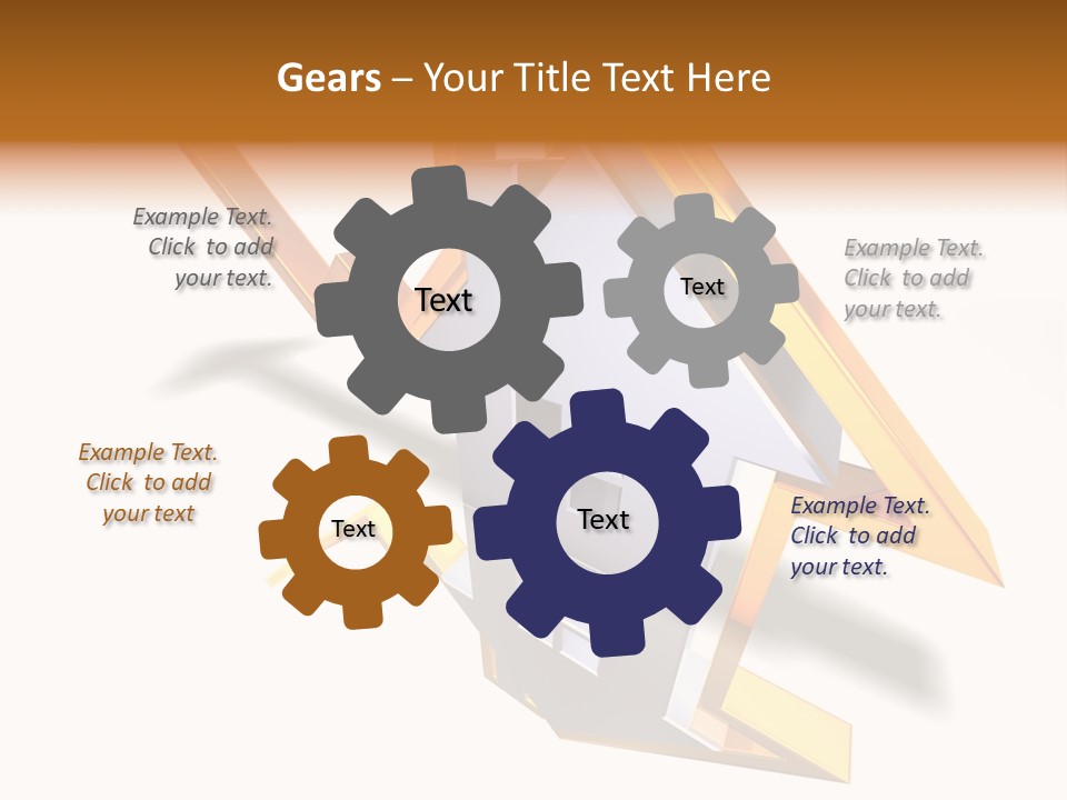 A House With A Gold Arrow Coming Out Of It PowerPoint Template