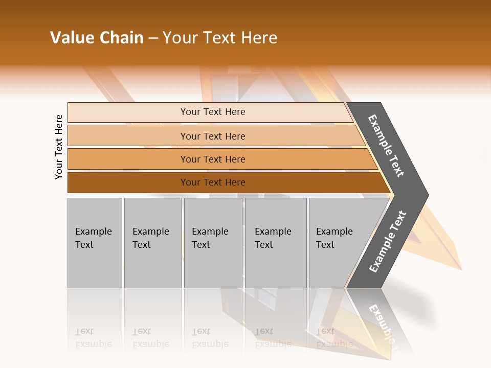A House With A Gold Arrow Coming Out Of It PowerPoint Template