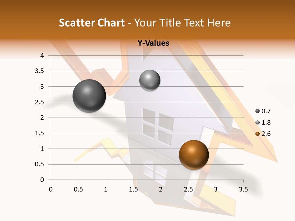 A House With A Gold Arrow Coming Out Of It PowerPoint Template
