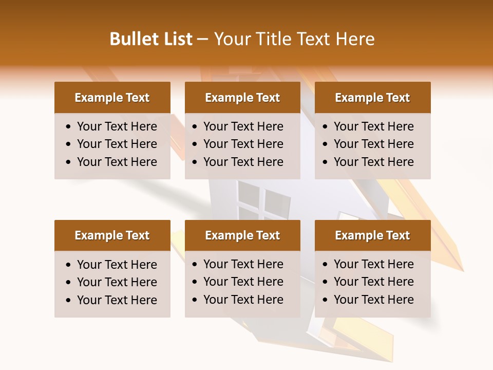 A House With A Gold Arrow Coming Out Of It PowerPoint Template