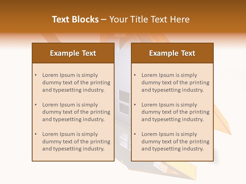 A House With A Gold Arrow Coming Out Of It PowerPoint Template