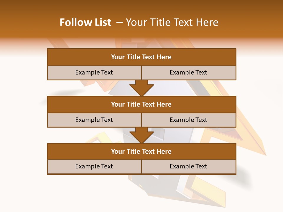 A House With A Gold Arrow Coming Out Of It PowerPoint Template