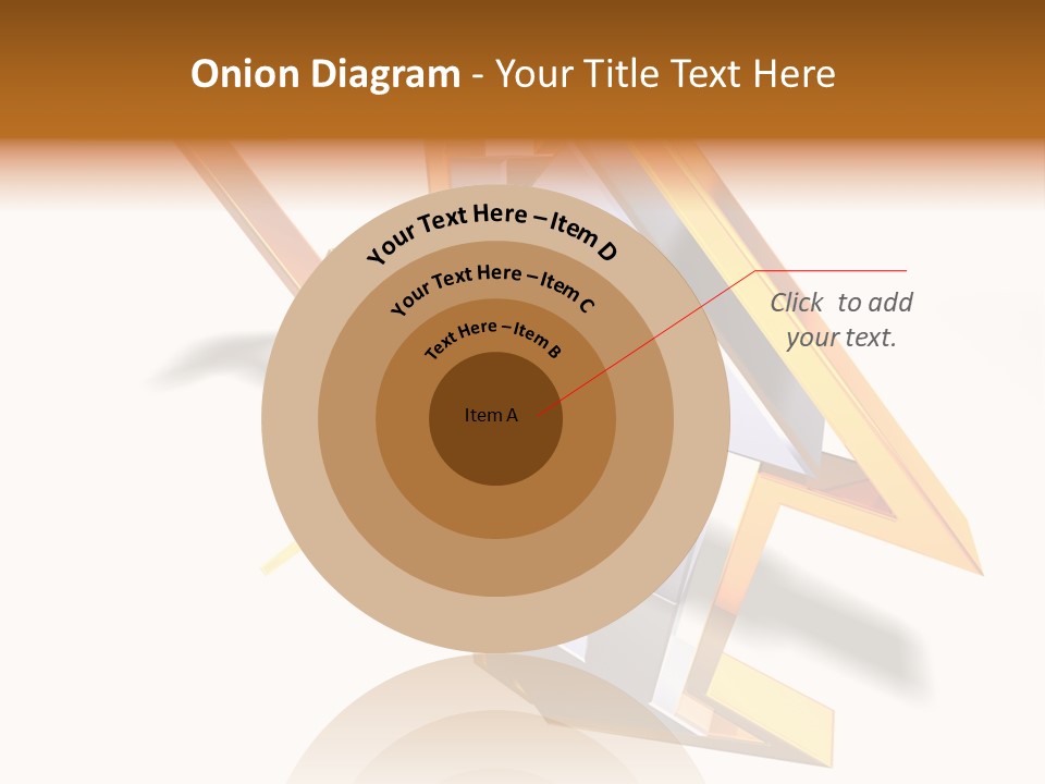 A House With A Gold Arrow Coming Out Of It PowerPoint Template