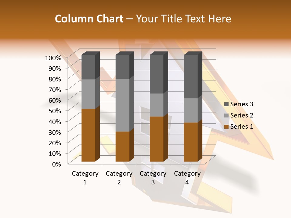A House With A Gold Arrow Coming Out Of It PowerPoint Template