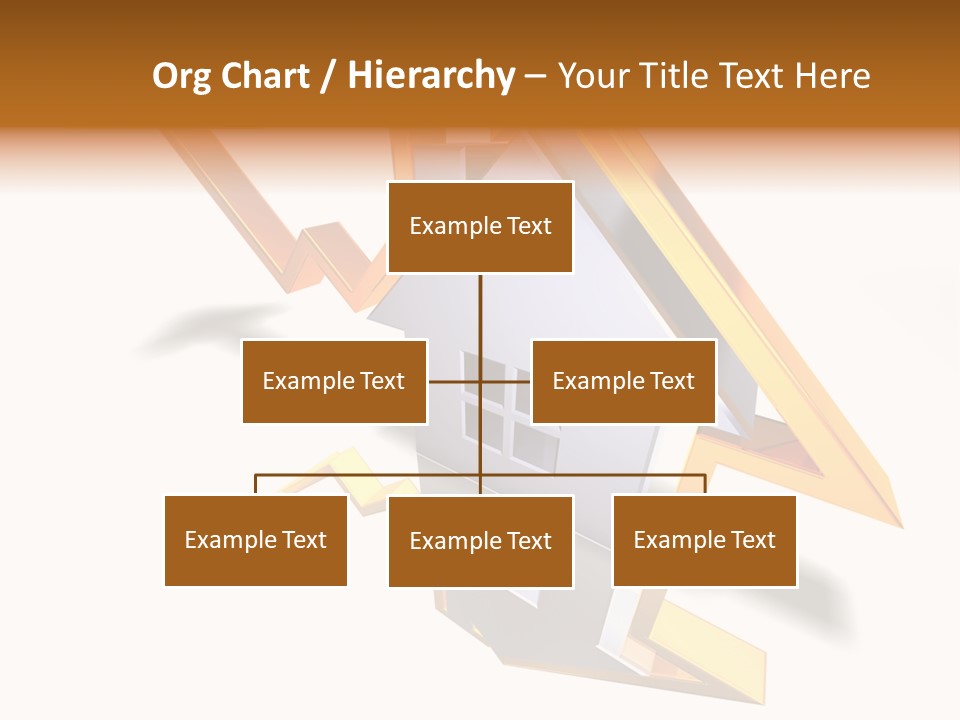 A House With A Gold Arrow Coming Out Of It PowerPoint Template