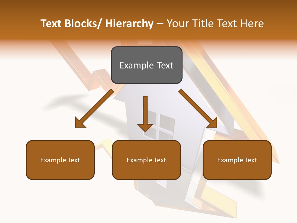 A House With A Gold Arrow Coming Out Of It PowerPoint Template