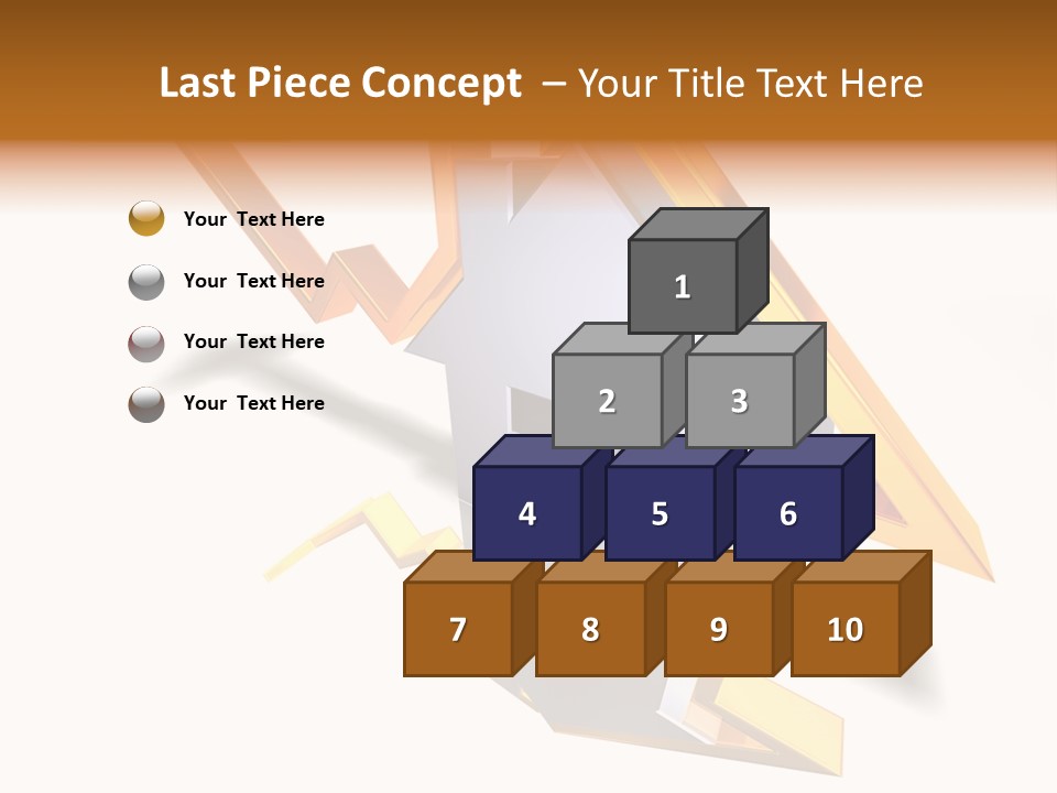 A House With A Gold Arrow Coming Out Of It PowerPoint Template