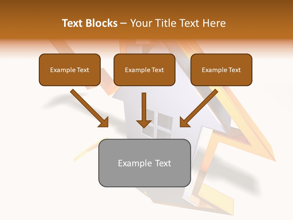 A House With A Gold Arrow Coming Out Of It PowerPoint Template