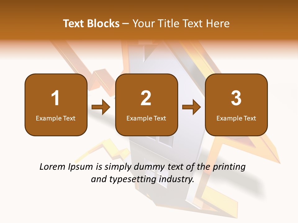 A House With A Gold Arrow Coming Out Of It PowerPoint Template