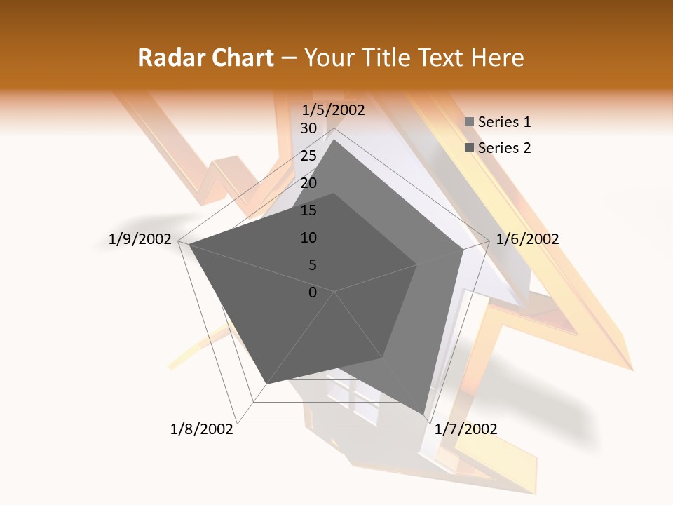 A House With A Gold Arrow Coming Out Of It PowerPoint Template