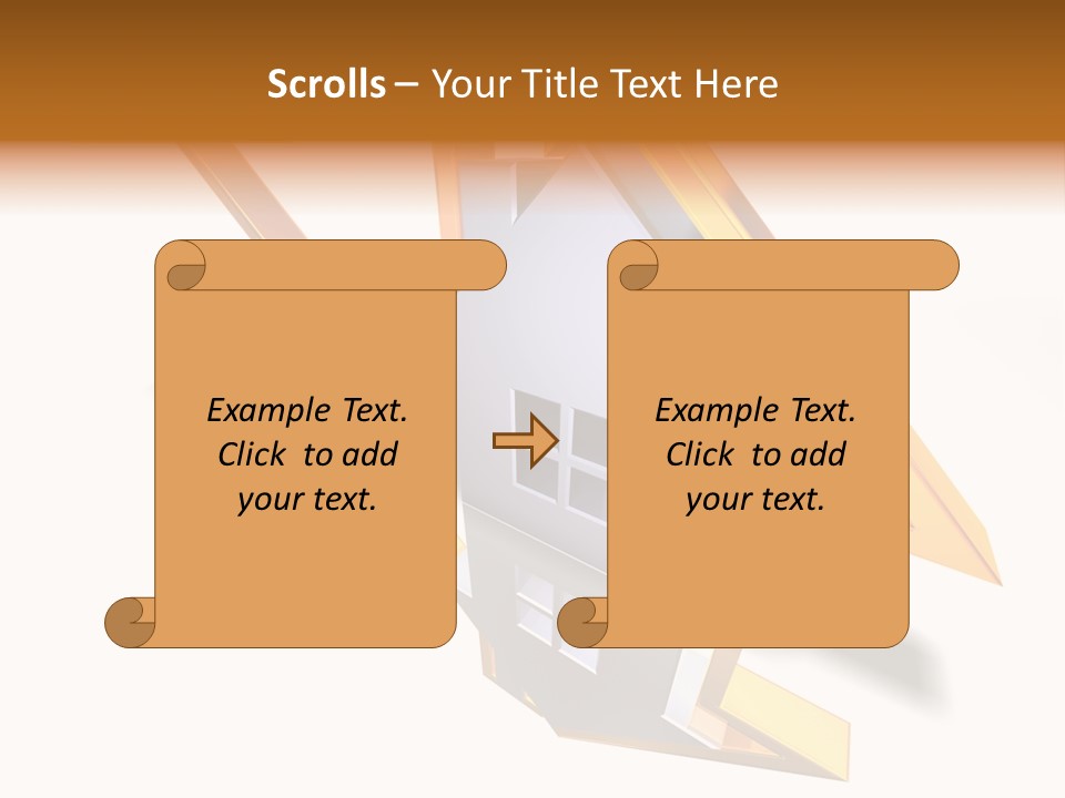 A House With A Gold Arrow Coming Out Of It PowerPoint Template
