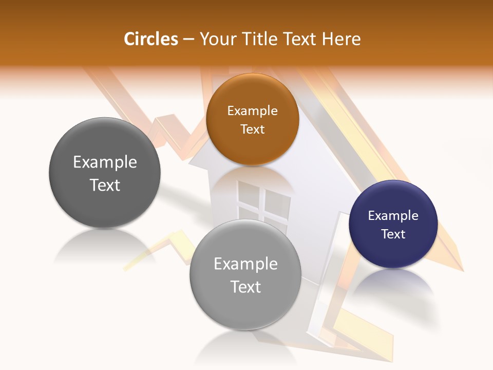 A House With A Gold Arrow Coming Out Of It PowerPoint Template