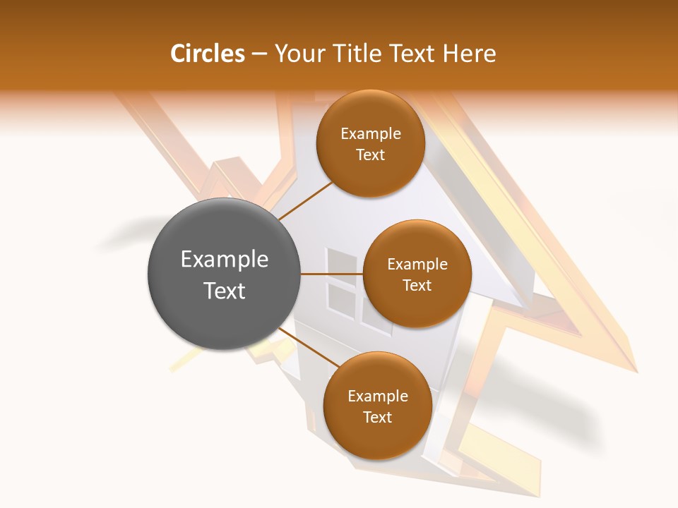 A House With A Gold Arrow Coming Out Of It PowerPoint Template