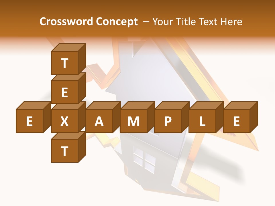 A House With A Gold Arrow Coming Out Of It PowerPoint Template