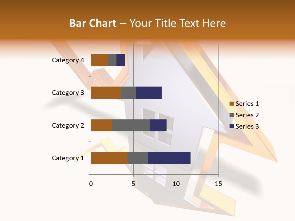 A House With A Gold Arrow Coming Out Of It PowerPoint Template