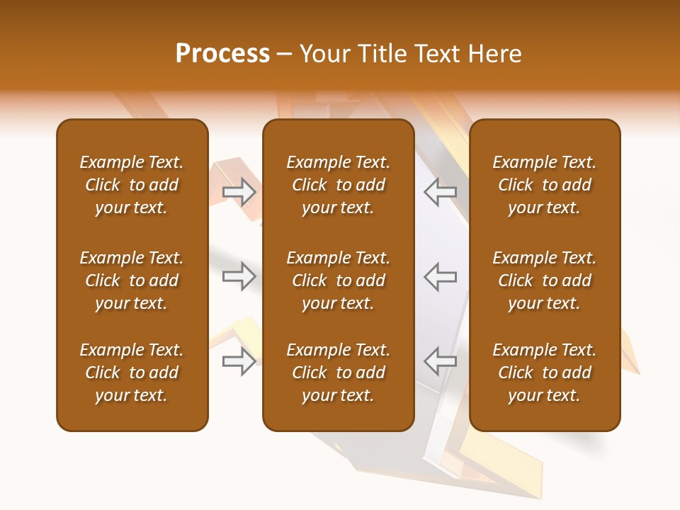 A House With A Gold Arrow Coming Out Of It PowerPoint Template