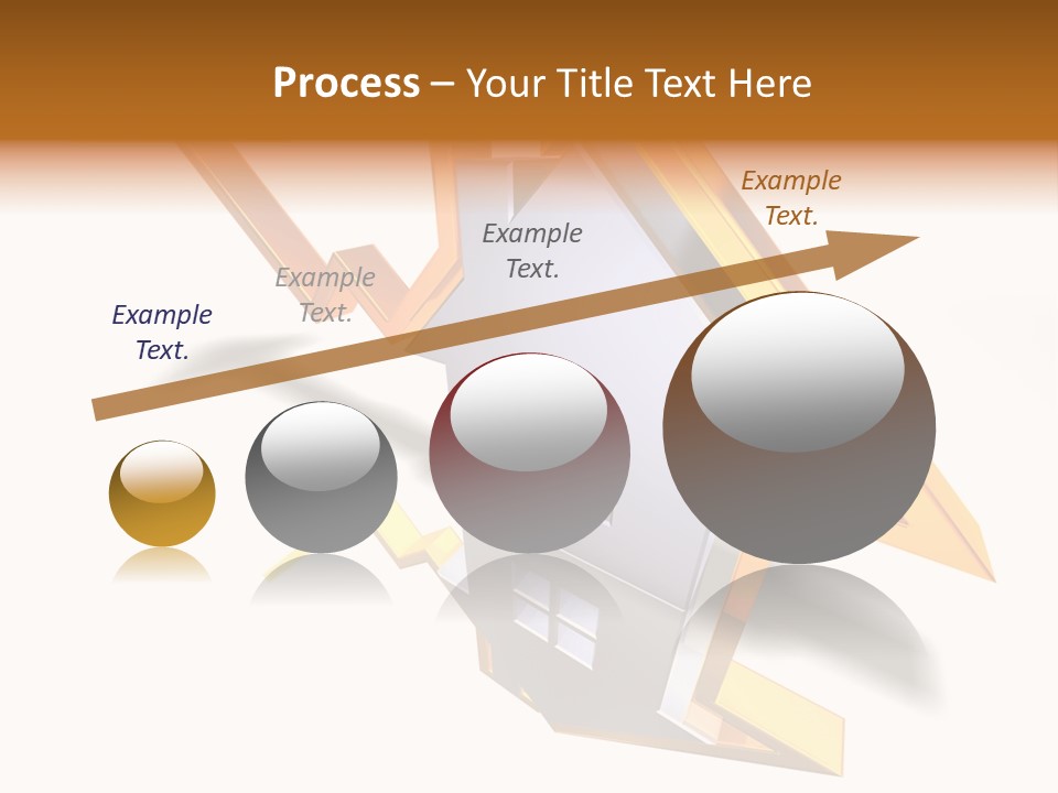 A House With A Gold Arrow Coming Out Of It PowerPoint Template