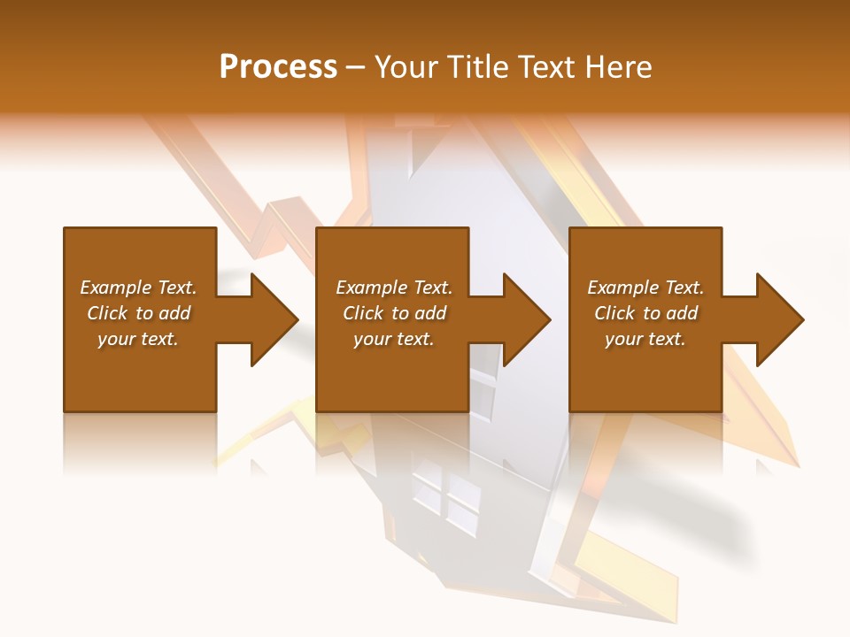 A House With A Gold Arrow Coming Out Of It PowerPoint Template