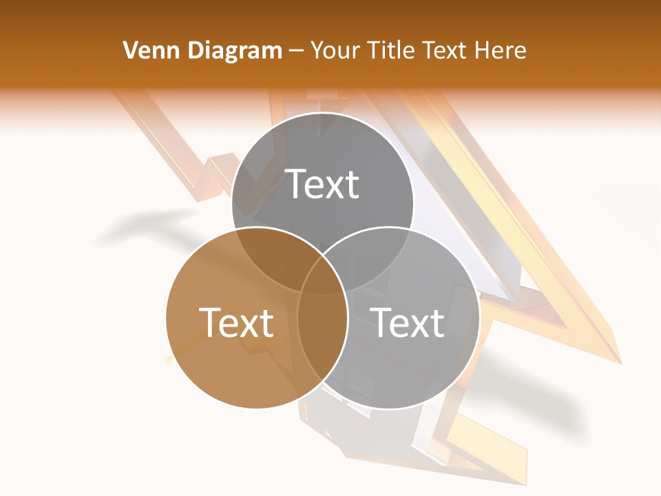 A House With A Gold Arrow Coming Out Of It PowerPoint Template