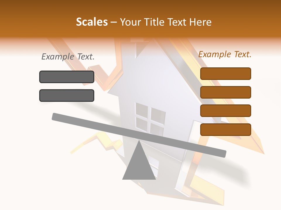 A House With A Gold Arrow Coming Out Of It PowerPoint Template