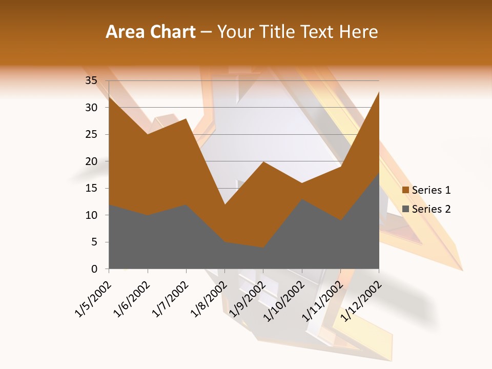A House With A Gold Arrow Coming Out Of It PowerPoint Template