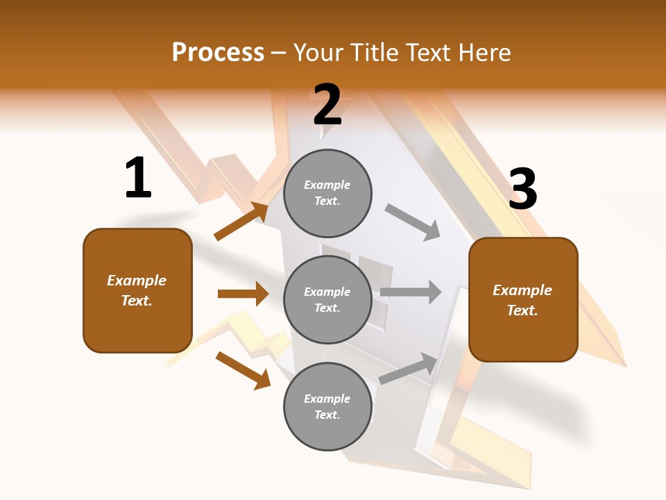 A House With A Gold Arrow Coming Out Of It PowerPoint Template