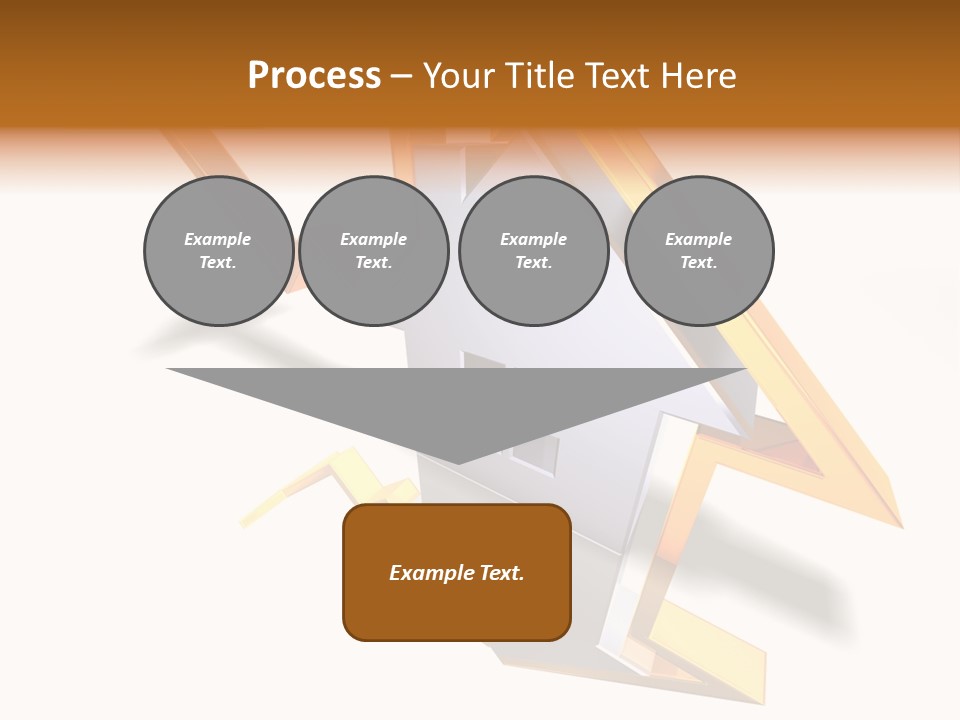 A House With A Gold Arrow Coming Out Of It PowerPoint Template