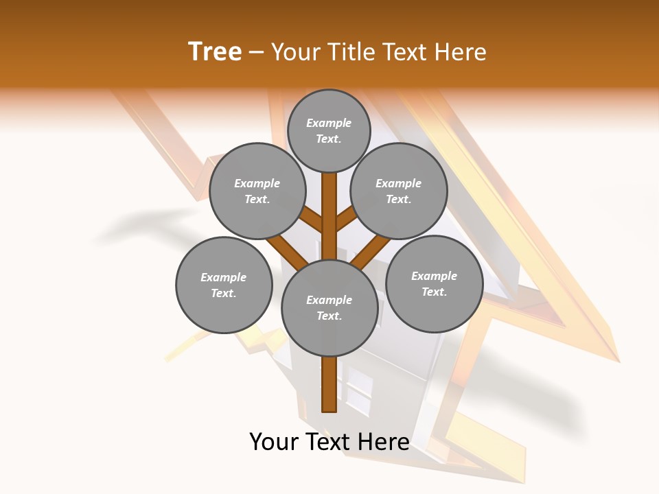 A House With A Gold Arrow Coming Out Of It PowerPoint Template